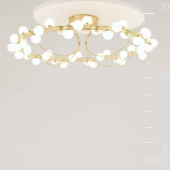 Maytoni LED-kattovalaisin Tessara, Ø 80 cm, kulta/valkoinen