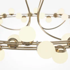 Maytoni LED-kattovalaisin Tessara, Ø 80 cm, kulta/valkoinen