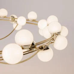 Maytoni LED-kattovalaisin Tessara, Ø 80 cm, kulta/valkoinen
