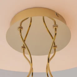 Maytoni LED-kattovalaisin Tessara, Ø 80 cm, kulta/valkoinen