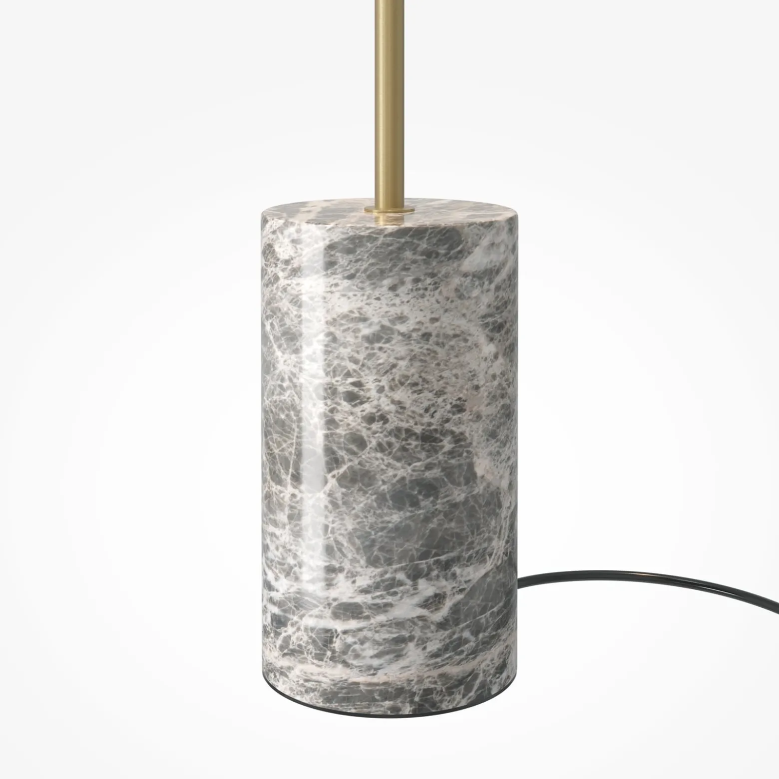 Maytoni LED-lattiavalaisin Kyoto, harmaa, korkeus 145 cm, marmori