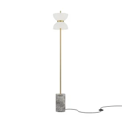 Maytoni LED-lattiavalaisin Kyoto, harmaa, korkeus 145 cm, marmori