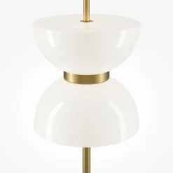 Maytoni LED-lattiavalaisin Kyoto, harmaa, korkeus 145 cm, marmori