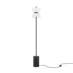Maytoni LED-lattiavalaisin Kyoto, musta, korkeus 145 cm, marmori