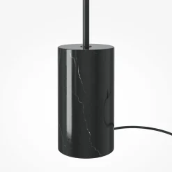 Maytoni LED-lattiavalaisin Kyoto, musta, korkeus 145 cm, marmori