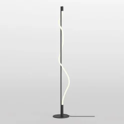 Maytoni LED-lattiavalaisin Tau, musta, alumiini, korkeus 150 cm