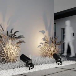 Maytoni LED-maapiikkikohdevalo Bern, grafiitti, Ø 13 cm, IP65