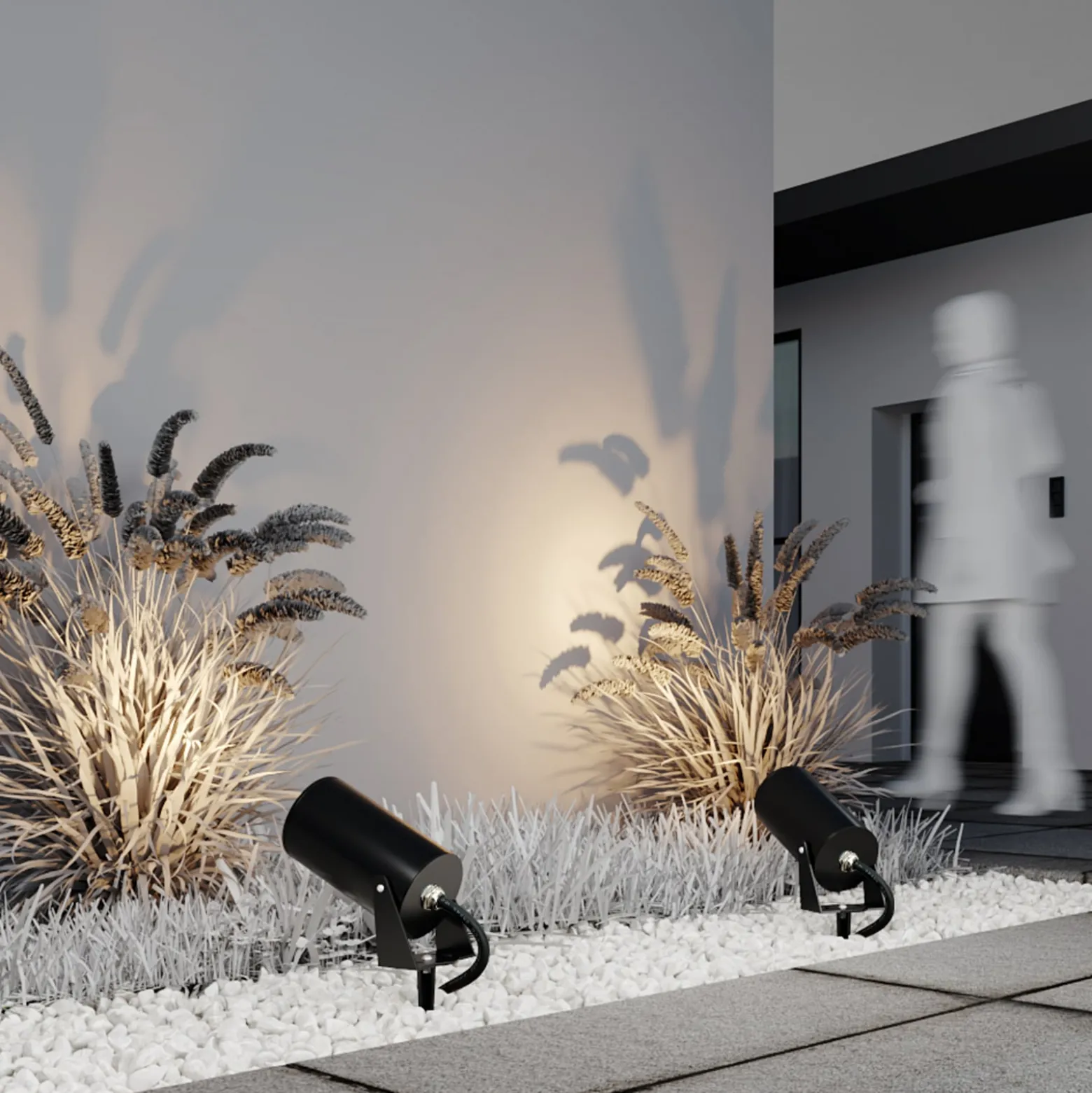 Maytoni LED-maapiikkikohdevalo Bern, grafiitti, Ø 13 cm, IP65