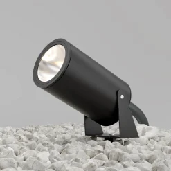 Maytoni LED-maapiikkikohdevalo Bern, grafiitti, Ø 13 cm, IP65