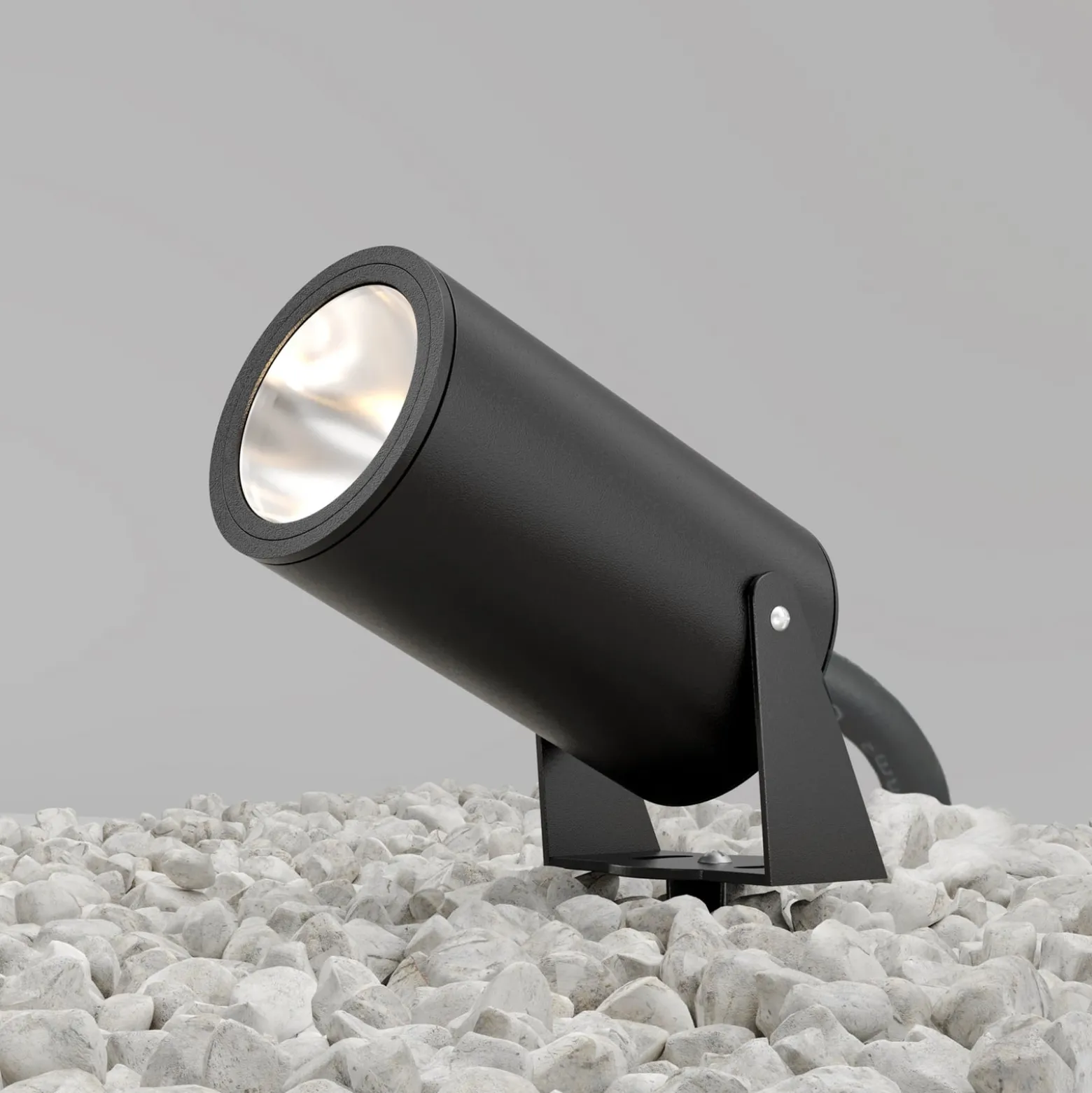 Maytoni LED-maapiikkikohdevalo Bern, grafiitti, Ø 13 cm, IP65