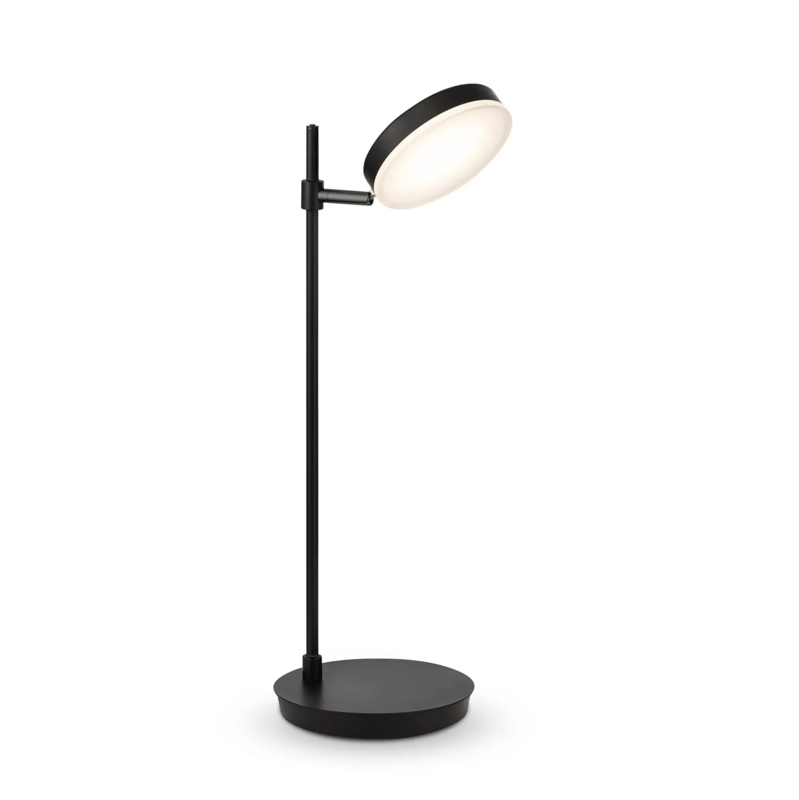 Maytoni LED pöytävalaisin Fad, musta, metalli 47 cm säädettävä
