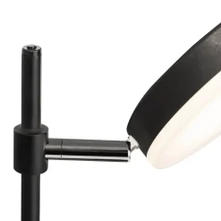 Maytoni LED pöytävalaisin Fad, musta, metalli 47 cm säädettävä