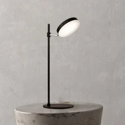 Maytoni LED pöytävalaisin Fad, musta, metalli 47 cm säädettävä