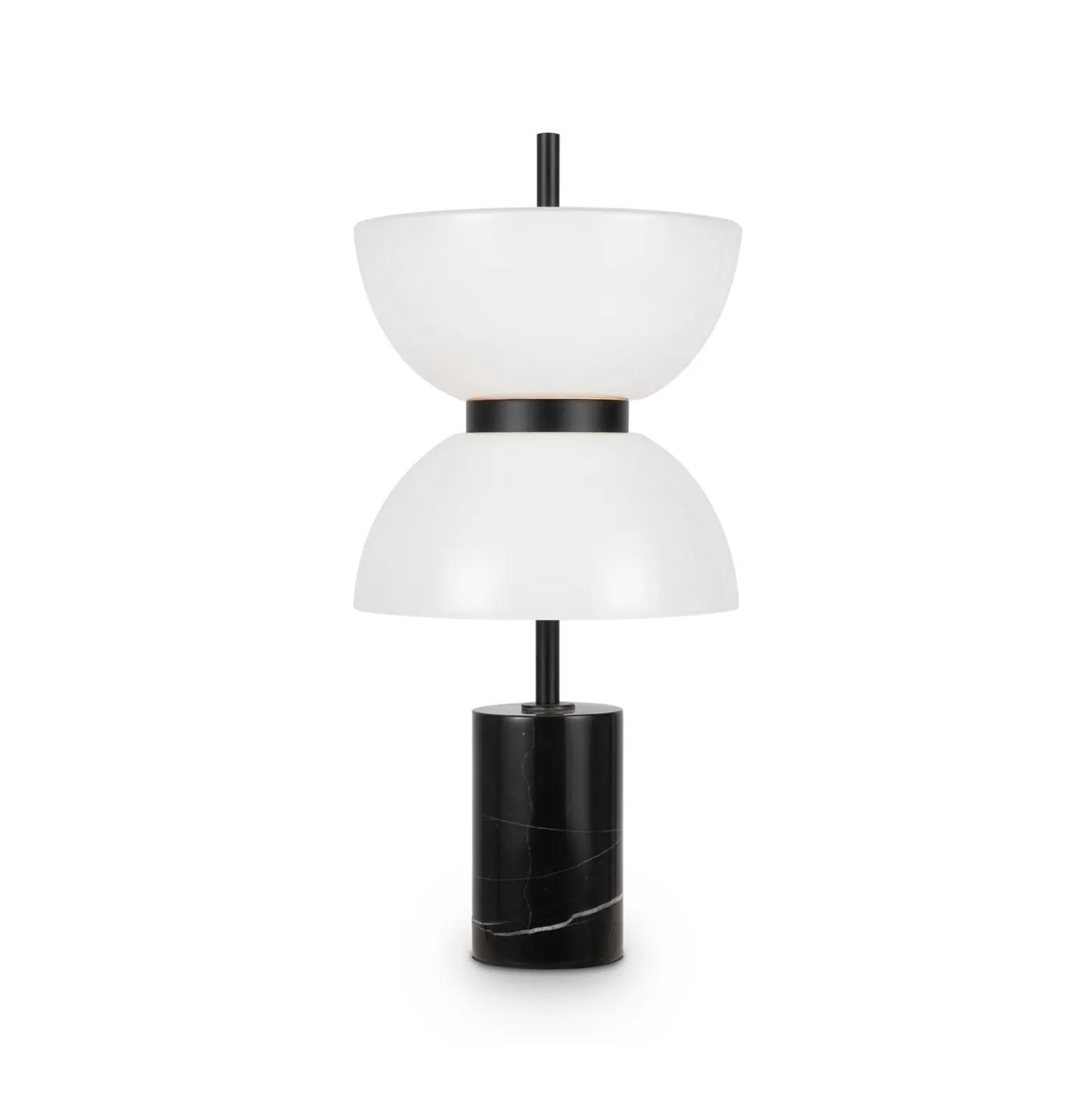 Maytoni LED-pöytävalaisin Kyoto, musta, korkeus 46 cm, marmori