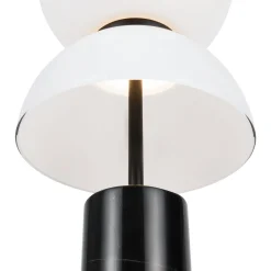 Maytoni LED-pöytävalaisin Kyoto, musta, korkeus 46 cm, marmori