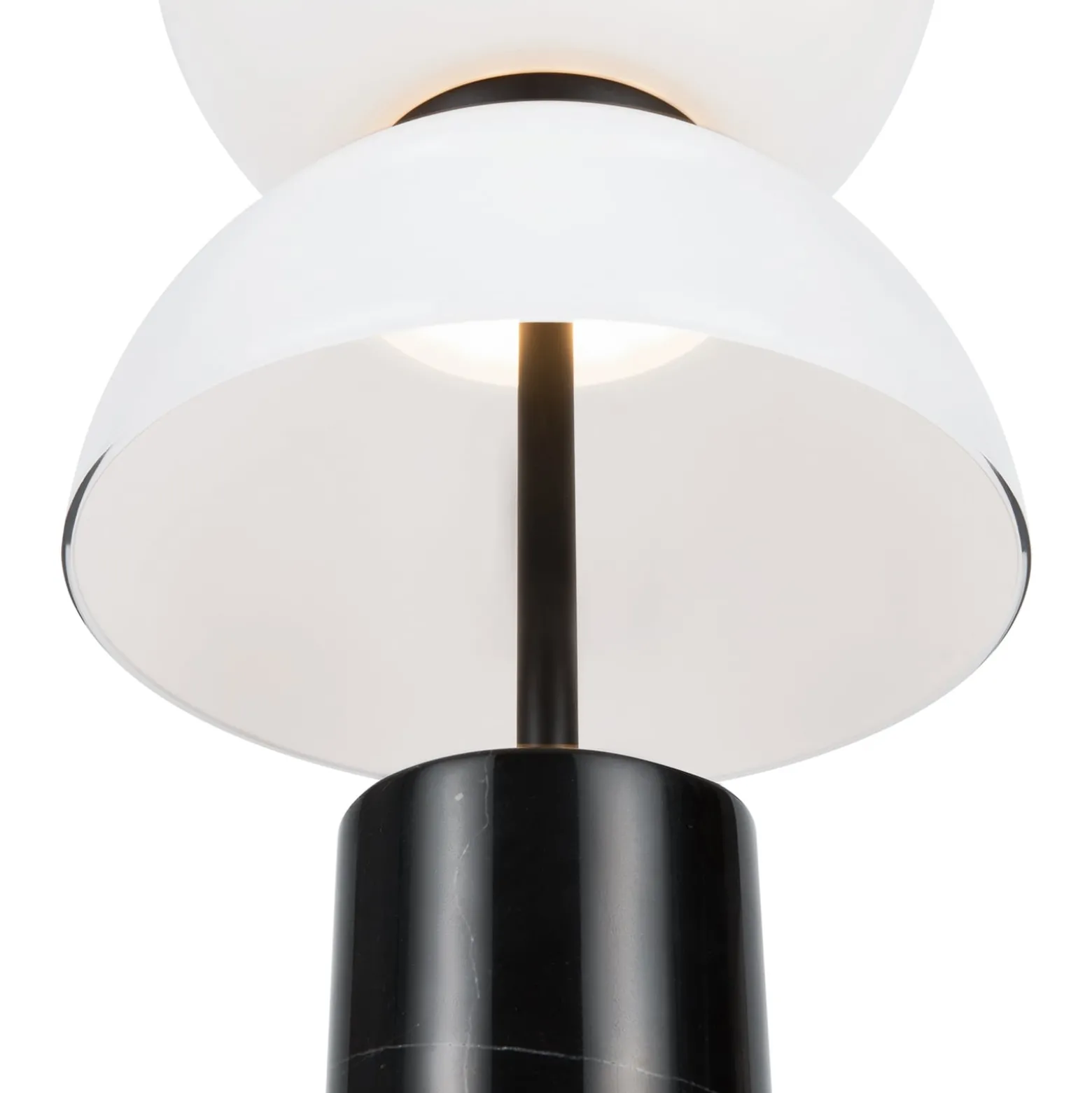 Maytoni LED-pöytävalaisin Kyoto, musta, korkeus 46 cm, marmori