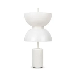 Maytoni LED-pöytävalaisin Kyoto, valkoinen, korkeus 46 cm, marmori