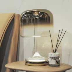 Maytoni LED-pöytävalaisin Spirito, kulta, lasi, korkeus 42 cm