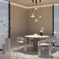 Maytoni LED-riippuvalaisin Bangkok, Ø 40 cm, kirkas, lasi