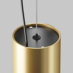 Maytoni LED-riippuvalaisin Efir, kultainen matta, Ø 10.5cm, 33W, 38°