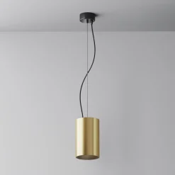 Maytoni LED-riippuvalaisin Efir, kultainen matta, Ø 10.5cm, 33W, 38°