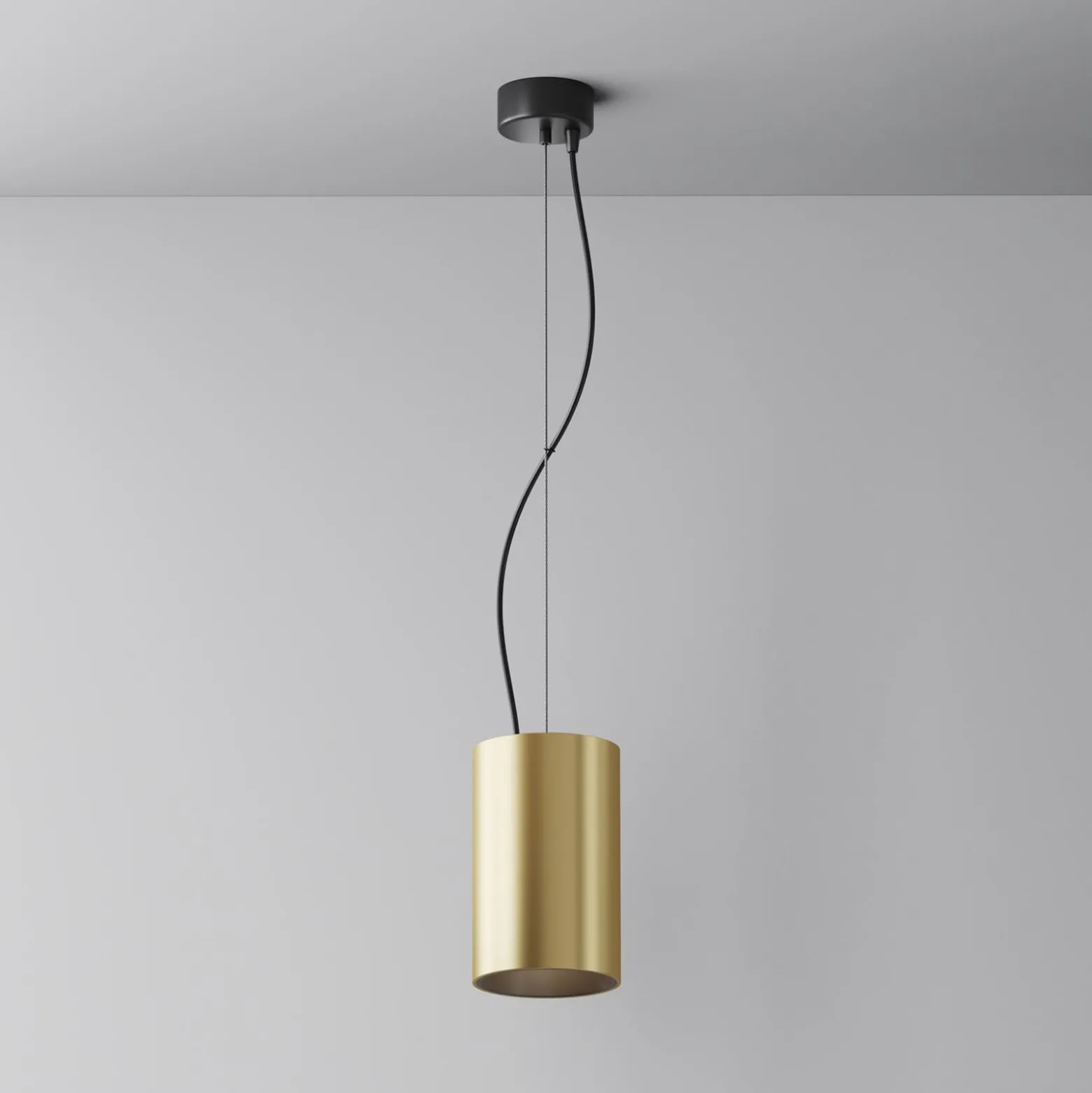 Maytoni LED-riippuvalaisin Efir, kultainen matta, Ø 10.5cm, 33W, 38°