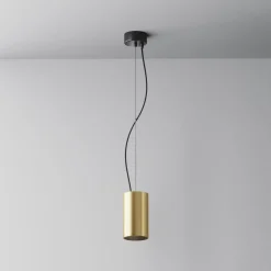 Maytoni LED-riippuvalaisin Efir, kultainen matta, Ø 7.5cm, 15 W, 38°