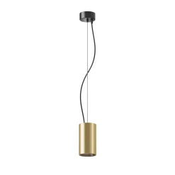 Maytoni LED-riippuvalaisin Efir, kultainen matta, Ø 7.5cm, 15 W, 38°