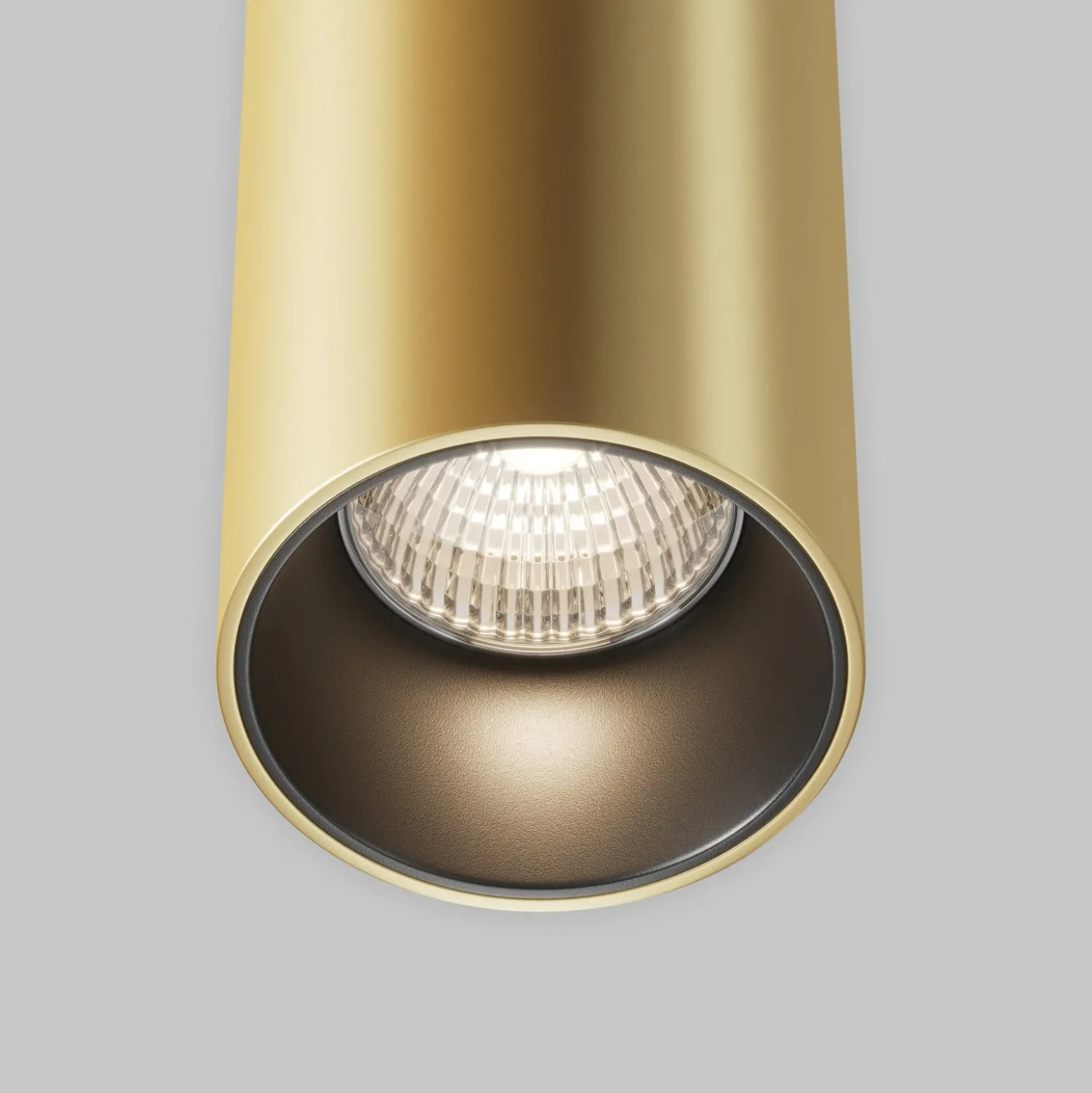 Maytoni LED-riippuvalaisin Efir, kultainen matta, Ø 7.5cm, 15 W, 38°