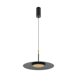 Maytoni LED-riippuvalaisin El, Ø 35 cm, musta, alumiinia