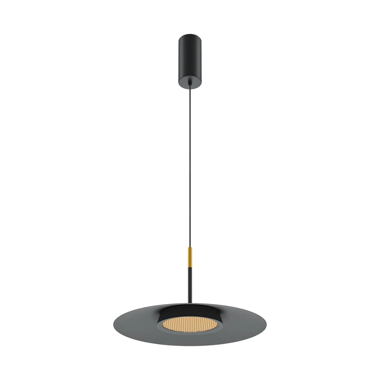 Maytoni LED-riippuvalaisin El, Ø 35 cm, musta, alumiinia