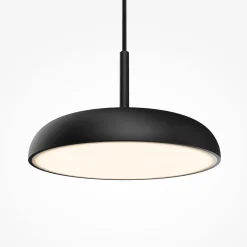 Maytoni LED-riippuvalaisin Gerhard, musta, Ø 30 cm, metallia