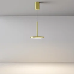 Maytoni LED-riippuvalaisin Plato, messinki, Ø 18.5cm, alumiini