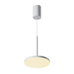 Maytoni LED-riippuvalaisin Plato, valkoinen, Ø 18,5 cm, alumiini