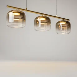 Maytoni LED-riippuvalaisin Spirito, 3-lamppuinen, kullanvärinen, himmennettävä