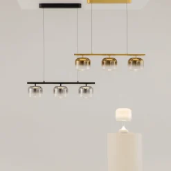 Maytoni LED-riippuvalaisin Spirito, 3-lamppuinen, kullanvärinen, himmennettävä