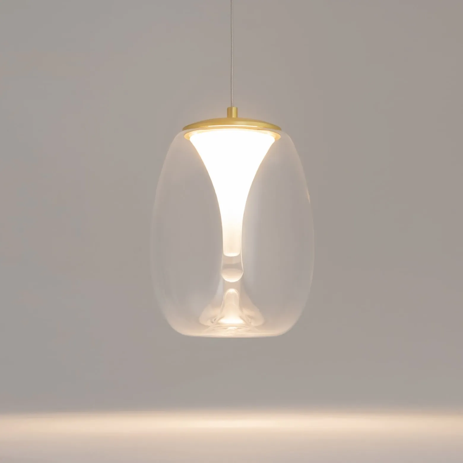 Maytoni LED-riippuvalaisin Splash, kirkas, Ø 20 cm, lasi