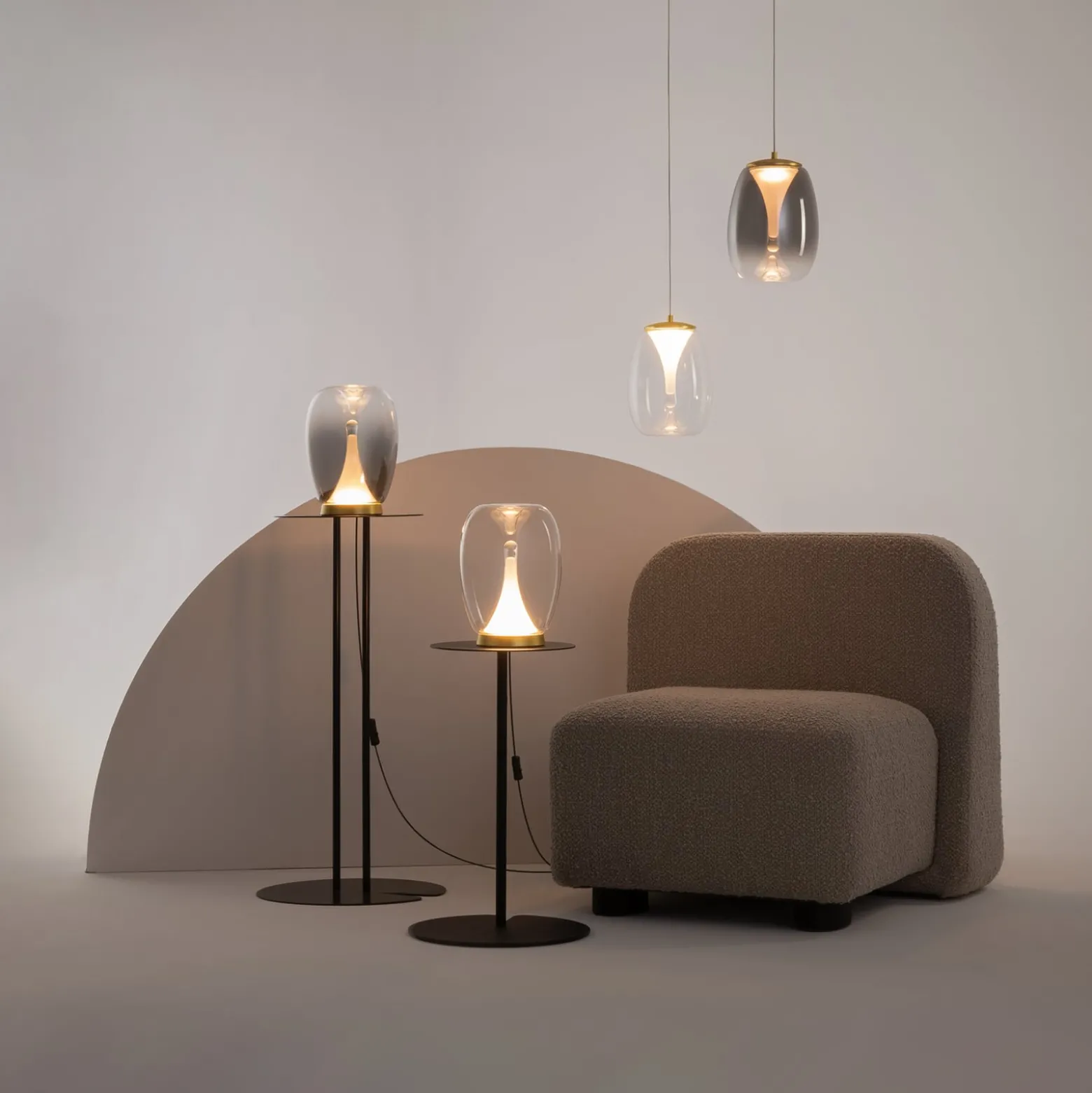 Maytoni LED-riippuvalaisin Splash, kirkas, Ø 20 cm, lasi