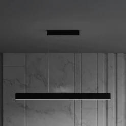 Maytoni LED-riippuvalaisin Step, musta, 118,5 cm, 3 000 K, alumiini