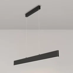 Maytoni LED-riippuvalaisin Step, musta, 118,5 cm, 3 000 K, alumiini