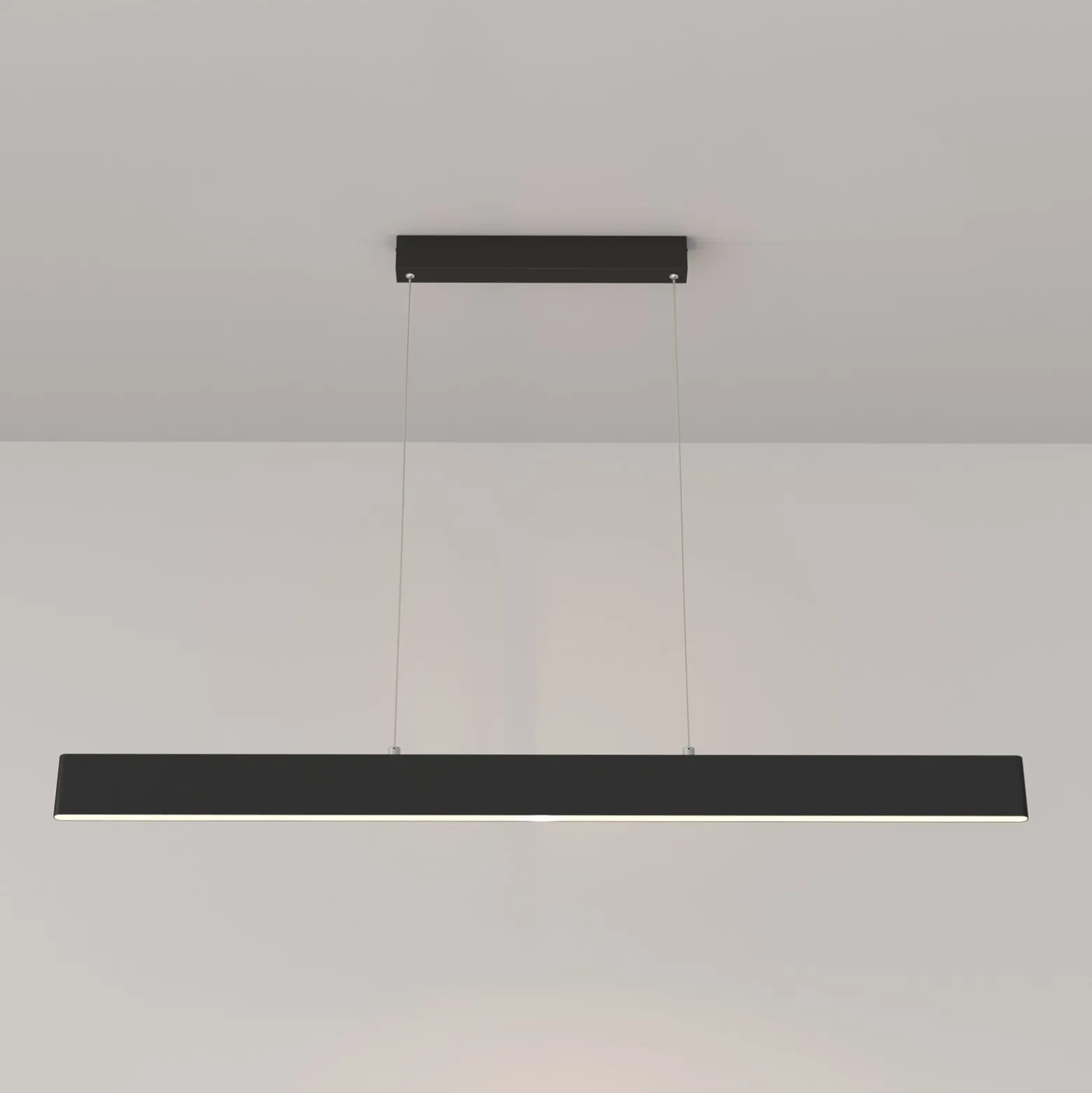 Maytoni LED-riippuvalaisin Step, musta, 118,5 cm, 3 000 K, alumiini
