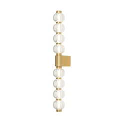 Maytoni LED-seinävalaisin Amulet, lineaarinen, 76 cm, kirkas / kultainen