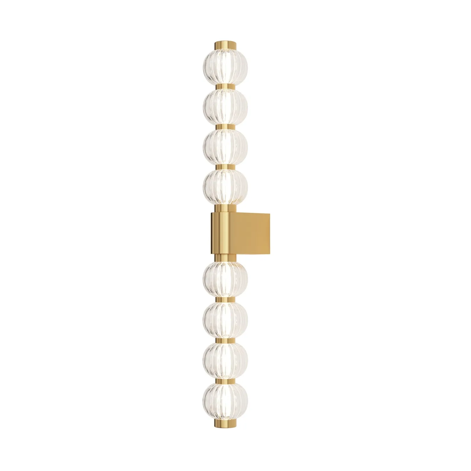 Maytoni LED-seinävalaisin Amulet, lineaarinen, 76 cm, kirkas / kultainen