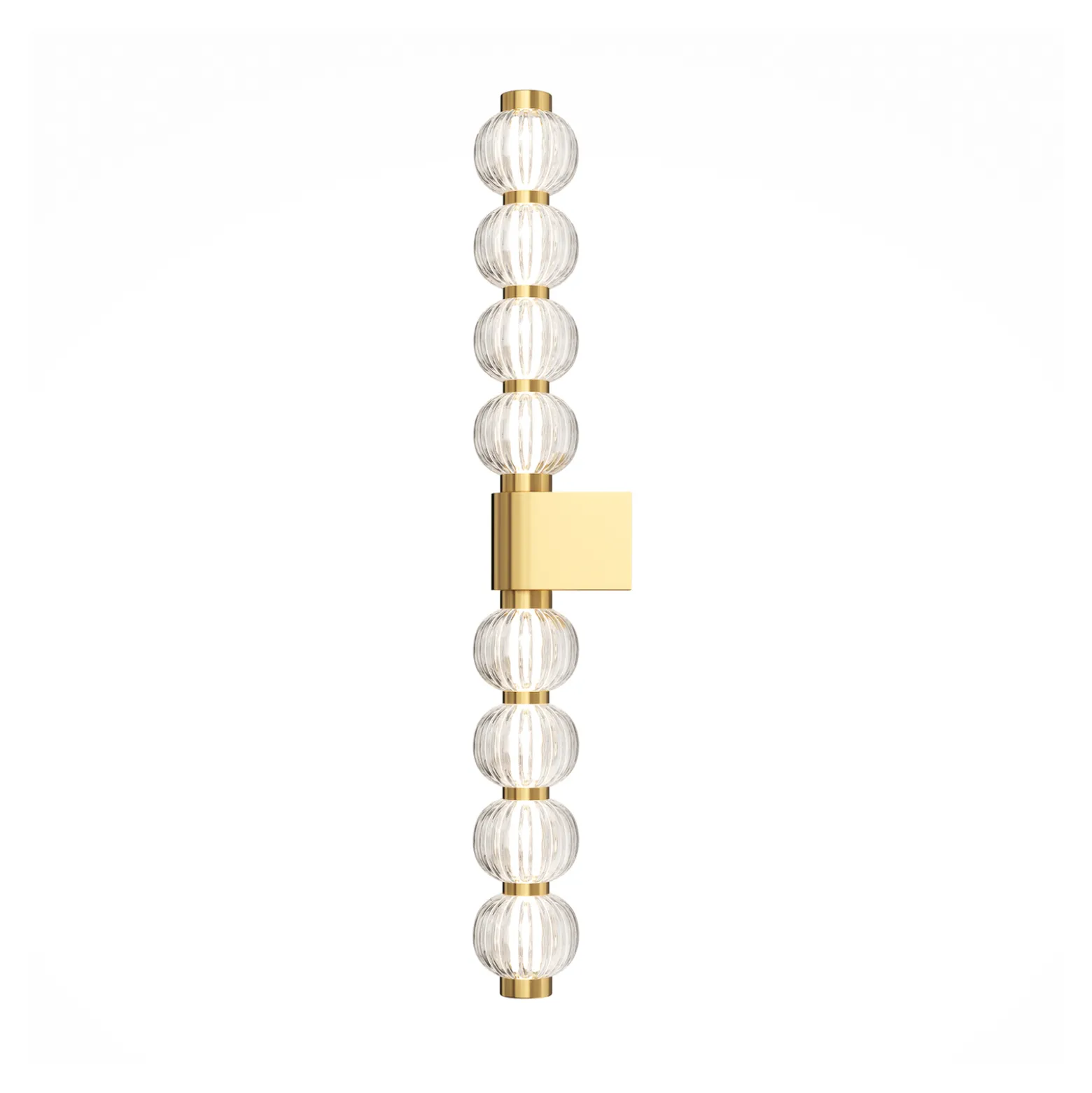 Maytoni LED-seinävalaisin Amulet, lineaarinen, 76 cm, kirkas / kultainen