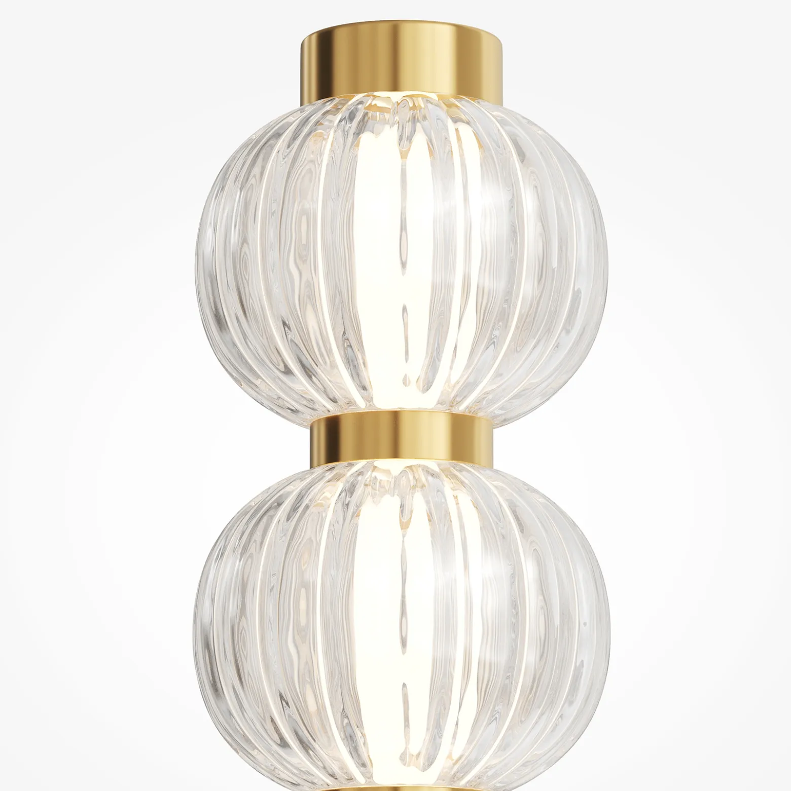 Maytoni LED-seinävalaisin Amulet, lineaarinen, 76 cm, kirkas / kultainen
