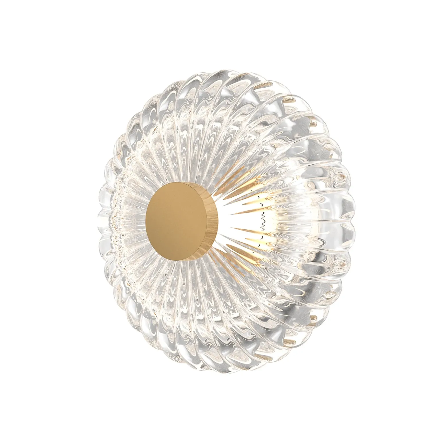 Maytoni LED-seinävalaisin Amulet, pyöreä, Ø 18 cm, kirkas / kultainen