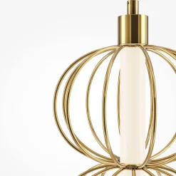 Maytoni LED-seinävalaisin Golden Cage, korkeus 218,8 cm, metallia