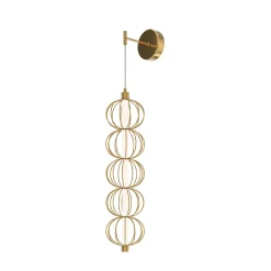 Maytoni LED-seinävalaisin Golden Cage, korkeus 218,8 cm, metallia