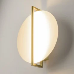 Maytoni LED-seinävalaisin Mira, kulta/valkoinen, korkeus 30 cm, metallia