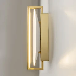 Maytoni LED-seinävalaisin Mira, kulta/valkoinen, korkeus 30 cm, metallia